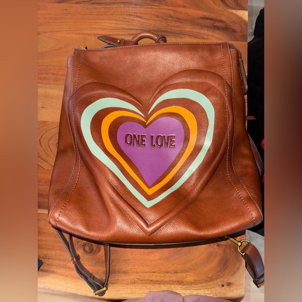 Beautiful Fossil Soft Leather Backpack Purse